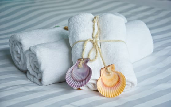 white towel for hotel bathroom