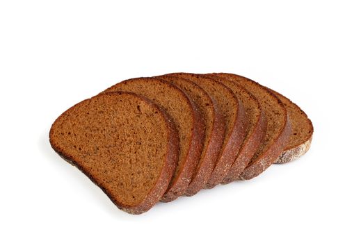 Sliced bread isolated on white