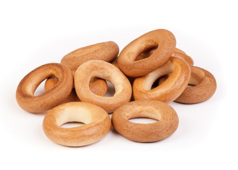 Culinary product bagels isolated on a white