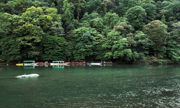 Beautiful landscape in Arashiyama,a touristic area in the north west part of Kyoto, Japan 