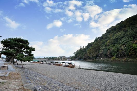 beautiful landscape in Arashiyama,a touristic area in the north west part of Kyoto city Japan 