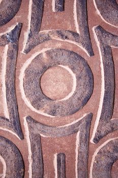 Detail of old building wall ornaments. Outdoor architecture background.