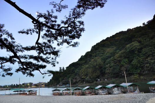 Beautiful landscape in Arashiyama,a touristic area in the north west part of Kyoto, Japan 