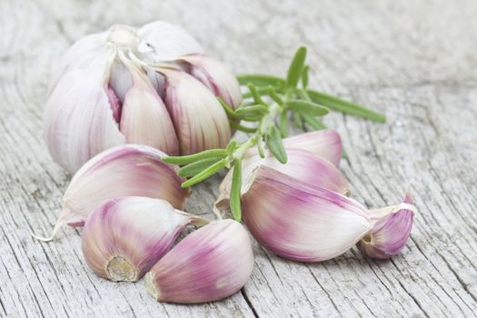 fresh garlic and rosemary