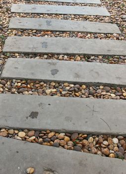 Stone walkway in the garden