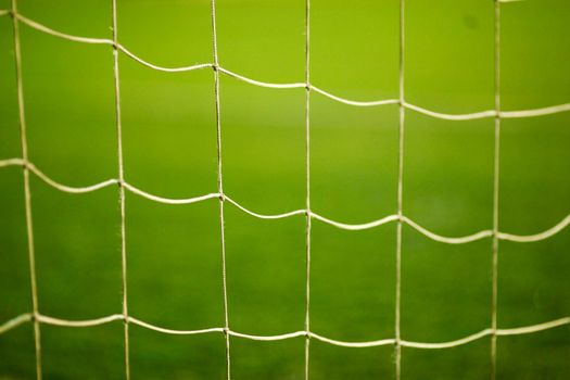 football goal net close up detail