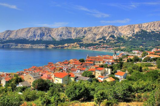 Town of Baska nature and architecture, Island of Krk, Croatia
