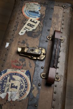 Old suitcase with Labels