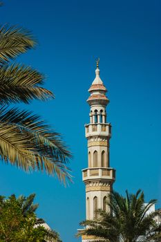 The minaret of a mosque in Dubai