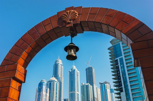 DUBAI, UAE - NOVEMBER 13: High rise buildings and streets nov 13. 2012  in Dubai, UAE