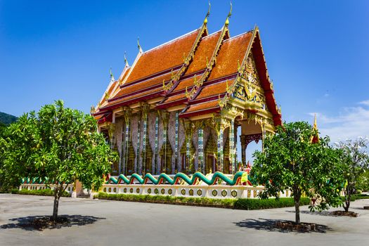 Temple of the black sitting monk in Thailand