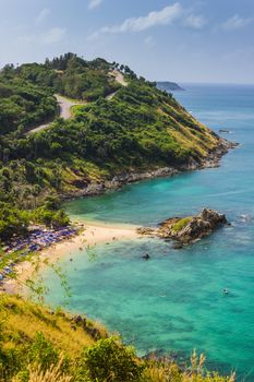 Small island in the sea near Phuket in Thailand