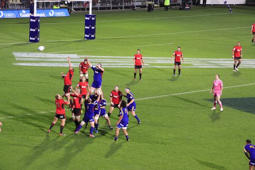 CHRISTCHURCH-April 20: Super Rugby  match between Canterbury Crusaders and Otago Highlanders held at the AMI Rugby Stadium in Christchurch, New Zealand on Saturday April 20, 2013. 