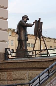 monument to artist Ignatsiy Roshkovych in Uzhgorod, Ukraine
