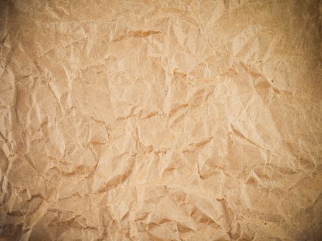 Brown wrinkled paper as a background