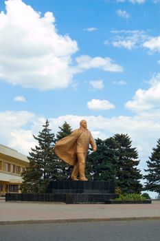 Staue of Soviet former Vladimir Lenin near Odessa Ukraine vertical photo