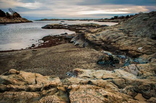 A shot of an early morning aquidneck island, newport, ri