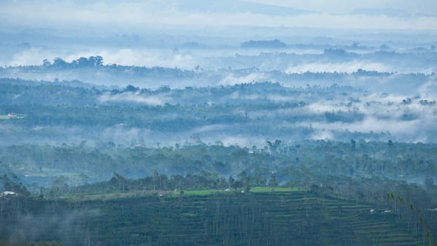 Landscape of Batur volcano on Bali island, Indonesia