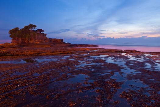Tanah Lot Temple on Sunset in Bali Island Indonesia