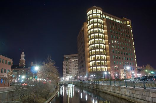 Providence, Rhode Island Skyline at night - December 2010