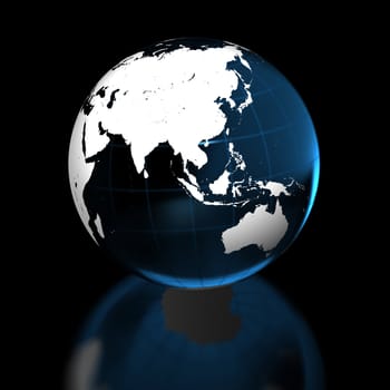 Elegant model of Earth isolated on black background. Elements of this image furnished by NASA.