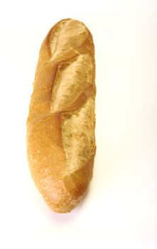 long loaf isolated on white background 
