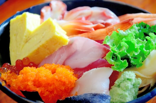 Sashimi close up, Japanese food