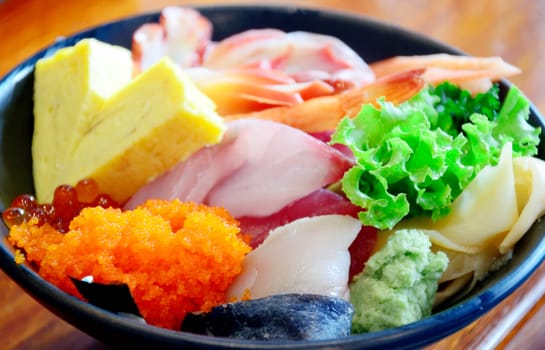 Sashimi close up, Japanese food