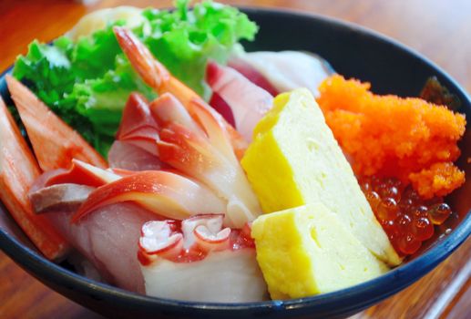 Sashimi close up, Japanese food