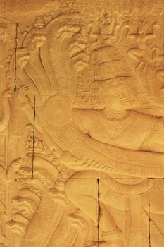 Wall bas-relief, Angkor Wat temple, Siem Reap, Cambodia