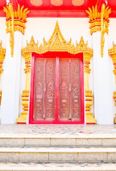 Golden pagoda at the Thai temple
Buddha church at the Thai temple style