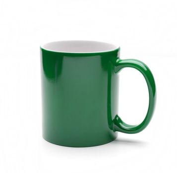 blue mug on a white background