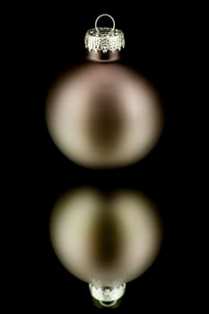 christmas decoration in grey on black background
