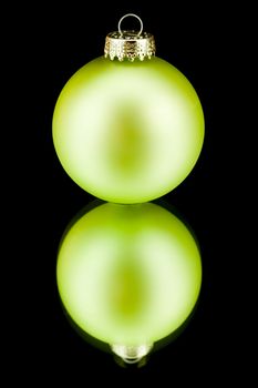 christmas decoration in Lime on black background
