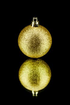 christmas decoration in gold on black bckground