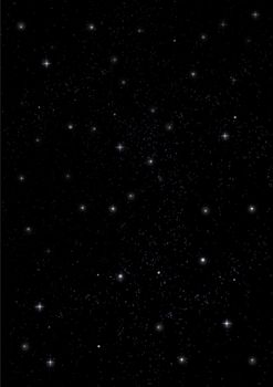 Small part of an infinite star field of space in the Universe