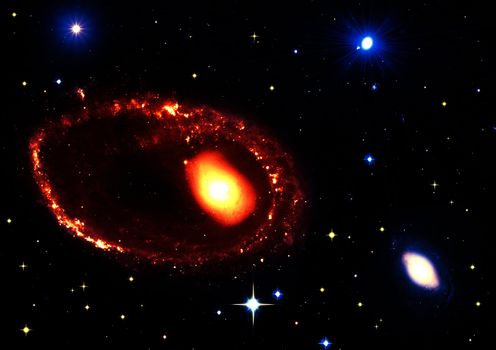 Small part of an infinite star field of space in the Universe