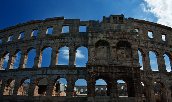 Roman amphitheater in Pula, Croatia