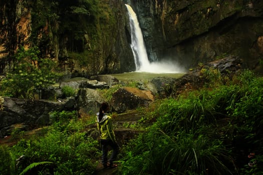 Salto Jimenoa Uno waterfall, Jarabacoa, Dominican Republic