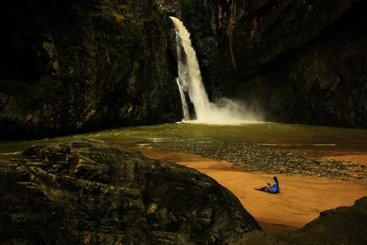 Salto Jimenoa Uno waterfall, Jarabacoa, Dominican Republic