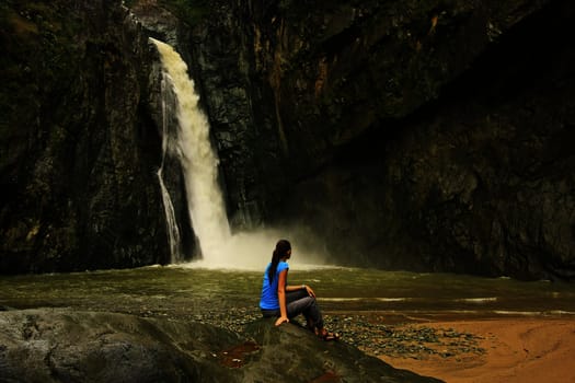 Salto Jimenoa Uno waterfall, Jarabacoa, Dominican Republic