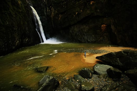 Salto Jimenoa Uno waterfall, Jarabacoa, Dominican Republic