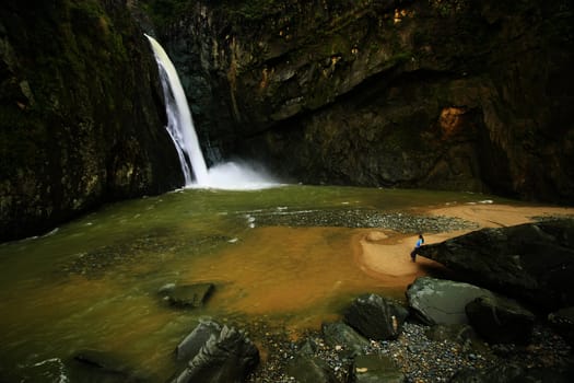 Salto Jimenoa Uno waterfall, Jarabacoa, Dominican Republic