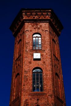 The brick tower in Staraya Russa, Russia