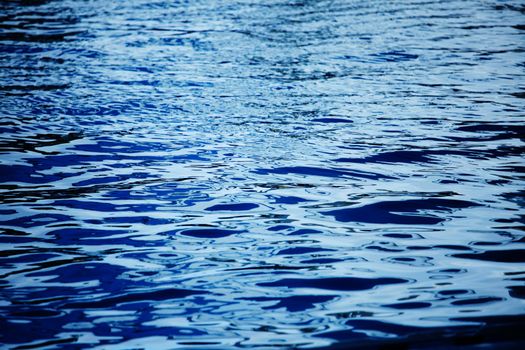Abstract water surface with blue reflection