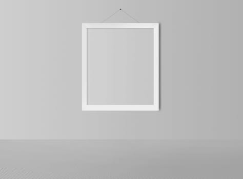 blank frame on a white wall