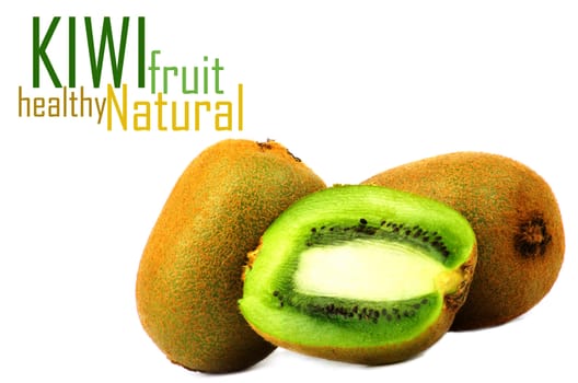 Kiwi fruit isolated on white background