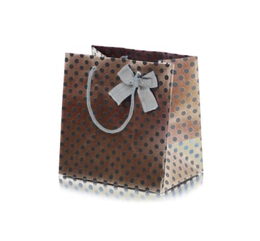 Shopping Bag with bow isolated on white
