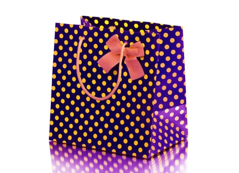 Shopping bag isolated on the white background