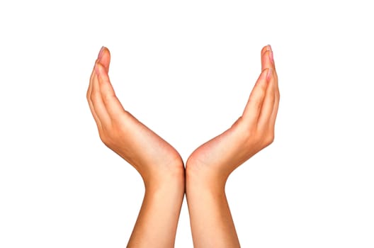 Woman hands as if holding something
